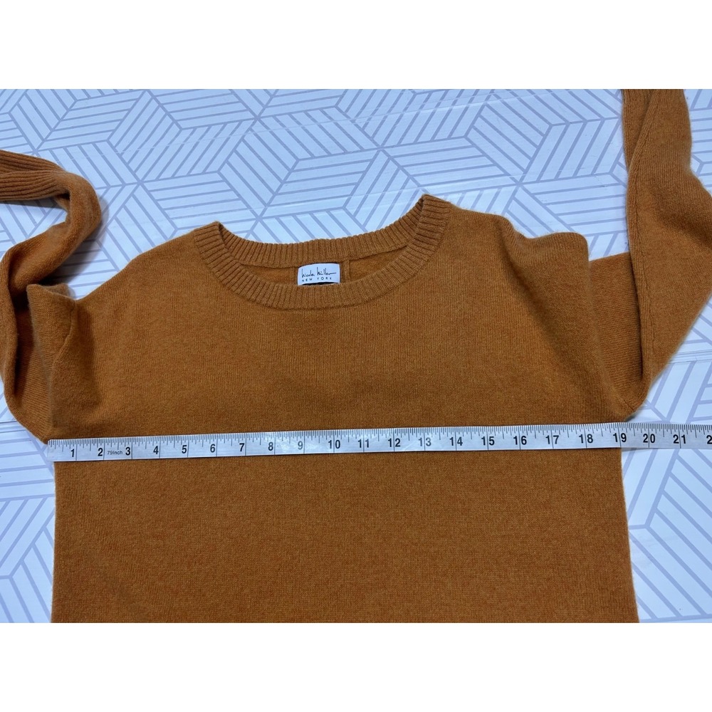 Nicole Miller Women's size S 2 Ply 100% Cashmere Sweater Rust Orange Fall b4 - Picture 8 of 9